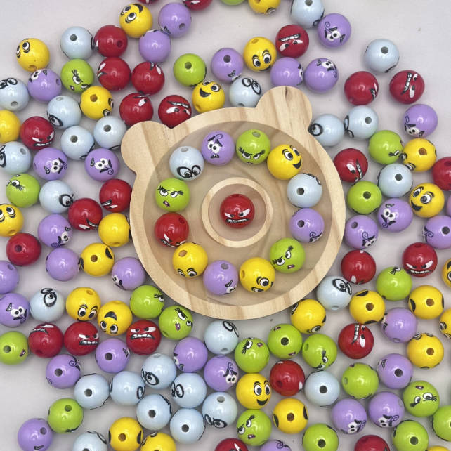 Wholesale Cartoon Expression Acrylic Beads